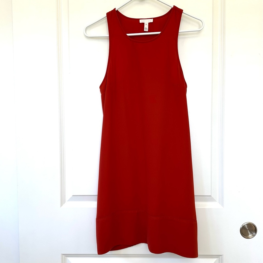 Leith Orange Sleeveless Shift Dress